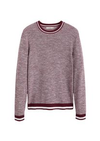 Mango Man, Herren Pullover 'Corrado', Bordeaux / Wei&szlig;