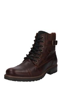 Bullboxer, Herren Schn&uuml;rstiefel mit seitlicher Schnalle, Kastanienbraun