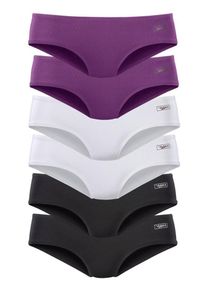 Vivance, Damen Hipster-Panty (6 Stck.), Lila / Schwarz / Wei&szlig;