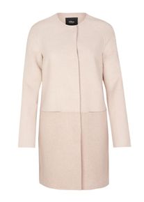 s.Oliver BLACK LABEL, Damen Kurzmantel aus Wollmix, Beige