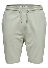 Only & Sons Only & Sons, Herren Einfarbige Sweatshorts, Gr&uuml;n