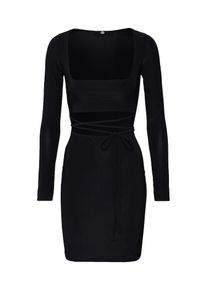 Missguided, Damen Kleid 'SLINKY CUT OUT LONG SLEEVE', Schwarz