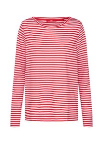 s.Oliver RED LABEL, Damen Shirt 'Lurex', Rot / Weiß