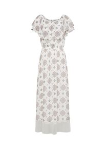 Only, Damen Kleid, Grau / Rot / Weiß