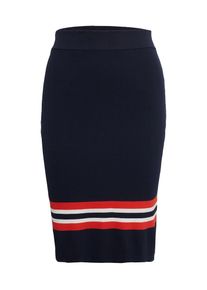 Tom Tailor Denim, Damen Rock, Navy / Hellrot / Weiß