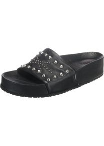 A.S.98, Damen Pantolette, Schwarz / Silber