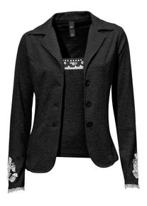 Heine, Damen Shirt-Twinset, Schwarz