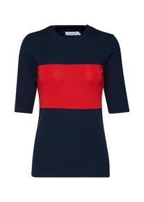 Calvin Klein, Damen Pullover, Navy / Rot