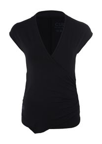 Curare Yogawear, Damen Shirt 'Wickeltop', Dunkelblau