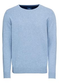 Tom Tailor, Herren Pullover 'modern basic style crewneck Pullover 1/1', Hellblau