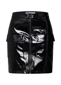 NA-KD, Damen Rock 'Shiny Skirt', Schwarz