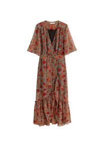 Mango, Damen Kleid 'Fiore', Kastanienbraun / Mischfarben