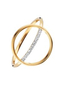 CAI Caï, Damen Ring 'Solar Orbit', Gold / Weiß