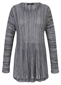 Emilia Lay, Damen Pullover, Dunkelgrau / Weiß