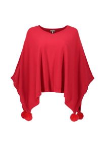 Ulla Popken, Damen Strick-Cape, Rot