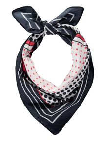 Taifun, Damen Tuch 'Nicktuch', Blau / Rot / Weiß