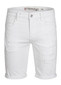 INDICODE JEANS, Herren Shorts 'Caden', Offwhite / White Denim