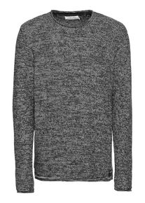 Pier One, Herren Pullover 'Structured Moulinee Jumper', Dunkelgrau
