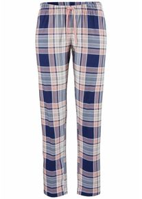 Petite Fleur, Damen Lange Hose mit Allover-Muster, Blau / Rosa / Wei&szlig;