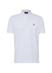 The Kooples Sport, Herren Poloshirt 'POLO WITH AN OFFICER COLLAR AND CONTRASTING EDGING', Weiß