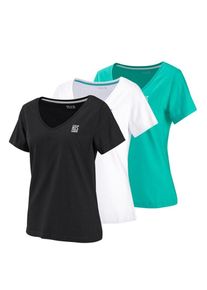 H.I.S. H.I.S, Damen T-Shirt, T&uuml;rkis / Schwarz / Wei&szlig;