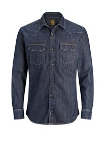 Jack & Jones JACK & JONES, Herren Langarmhemd, Dunkelblau