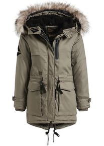 Khujo, Damen Mantel 'ROSEMARIE', Taupe / Schwarz