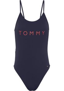 Tommy Hilfiger, Damen Badeanzug 'One-Piece', Navy / Rot
