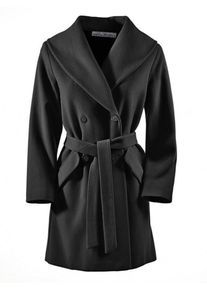 Heine, Damen Swinger Mantel, Schwarz