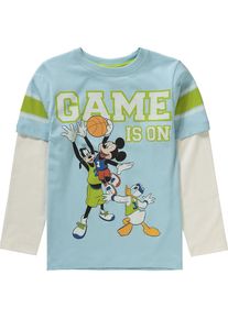 Disney Mickey Mouse & Friends, Langarmshirt, Rauchblau / Hellgr&uuml;n / Schwarz / Wei&szlig;