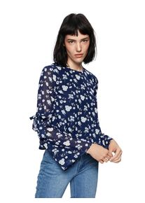 EDITED, Damen Bluse 'Dilia', Blau / Dunkelblau