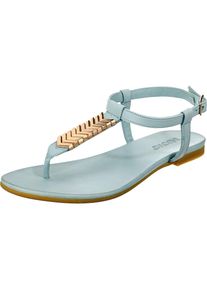 Inuovo, Damen T-Steg-Sandalen, Hellblau / Gold