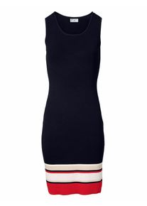 Heine, Damen Strickkleid, Rot / Schwarz / Weiß
