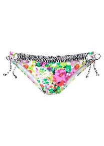 Buffalo, Damen Bikini-Hose "Merle", Gelb / Grün / Pink / Schwarz / Weiß