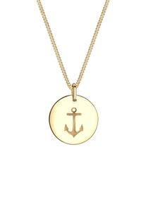 Elli, Damen Halskette 'Anker', Gold