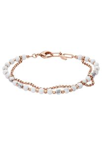 Fossil, Damen Armband, Rosegold / Weiß