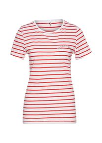 Only, Damen T-Shirt, Rot / Weiß