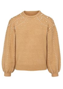 Heine, Damen Rundhalspullover, Camel