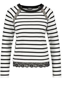 Taifun, Damen Pullover, Schwarz / Wei&szlig;