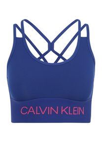 Calvin Klein Performance, Damen Sport-BH, Blau / Pink