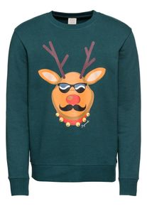 Jack & Jones JACK & JONES, Herren Sweatshirt 'JORKRITTERXMAS SWEAT CREW NECK', Dunkelgr&uuml;n