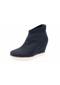 Heine, Damen Keilstiefelette aus Stretch-Ware, Marine