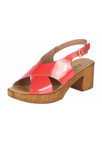 Heine, Damen Sandalette in Lack-Optik, Koralle