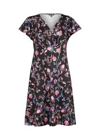 Street One, Damen Midikleid, Mischfarben / Schwarz