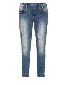 sheego Denim, Damen Stretch-Jeans mit Ziernieten, Blue Denim