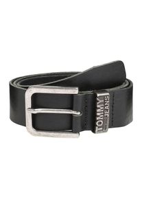 Tommy Jeans, Herren Ledergürtel im Casual-Look, Schwarz