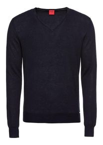 OLYMP, Herren Pullover 'Strick Lvl5 Merino / Seide', Marine