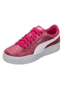 Puma, M&auml;dchen Sneaker 'Vikky Platform Glitz', Dunkelpink