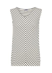 ABOUT YOU, Damen Top 'Arianna', Schwarz / Offwhite