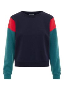 Noisy may, Damen Sweatshirt, Nachtblau / Petrol / Hellrot
